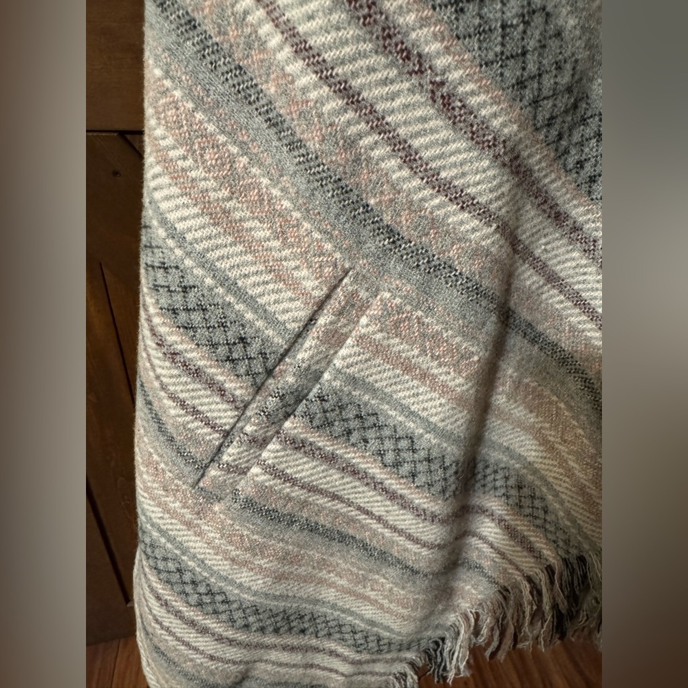 Jolt Multicolor Striped Knit Poncho - Picture 3 of 5